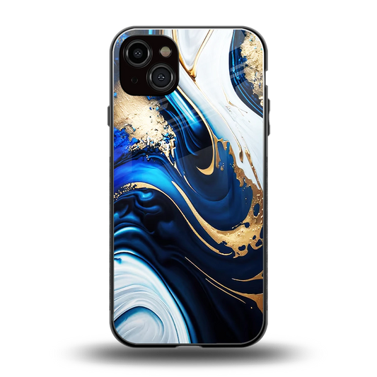 Arctic Flow back phone cover | glass case for iphone 15 plus