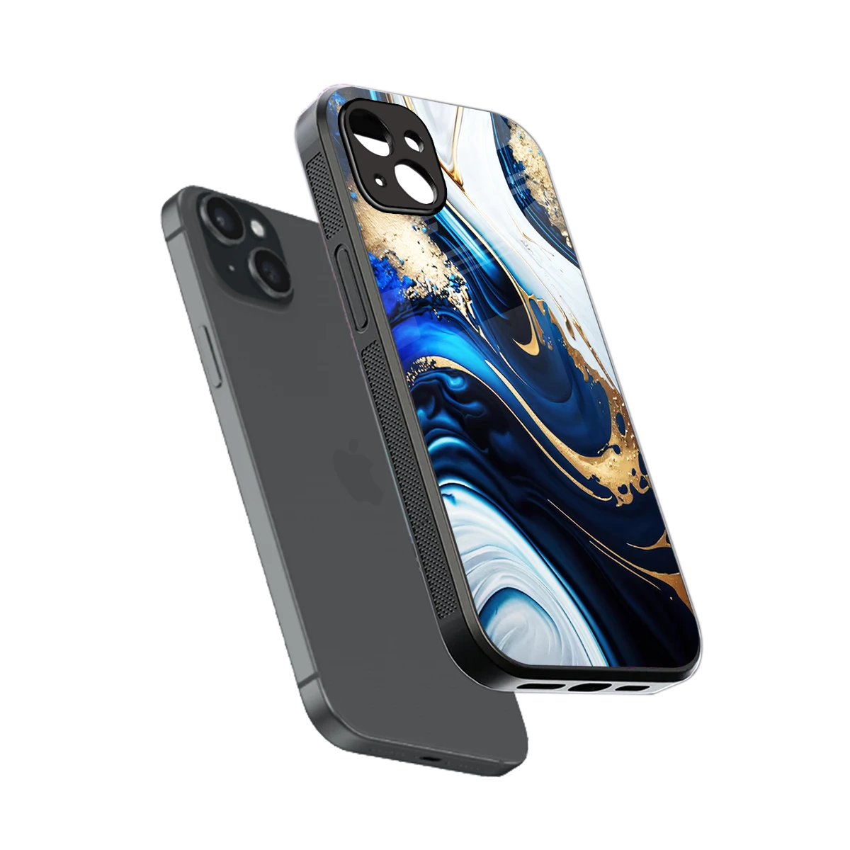 Arctic Flow sleek iphone 15 plus cover with tempered glass back and TPU edges