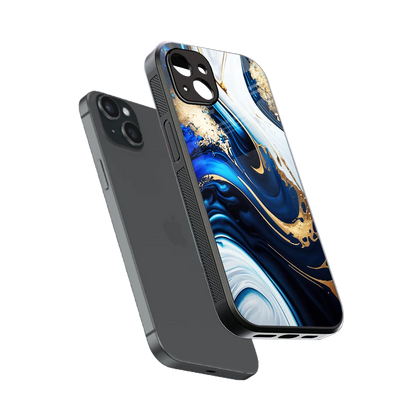 Arctic Flow sleek iphone 15 plus cover with tempered glass back and TPU edges