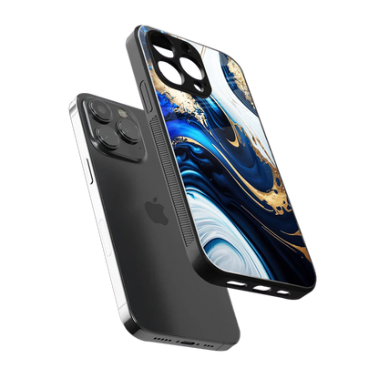 Arctic Flow sleek iphone 15 pro max cover with tempered glass back and TPU edges