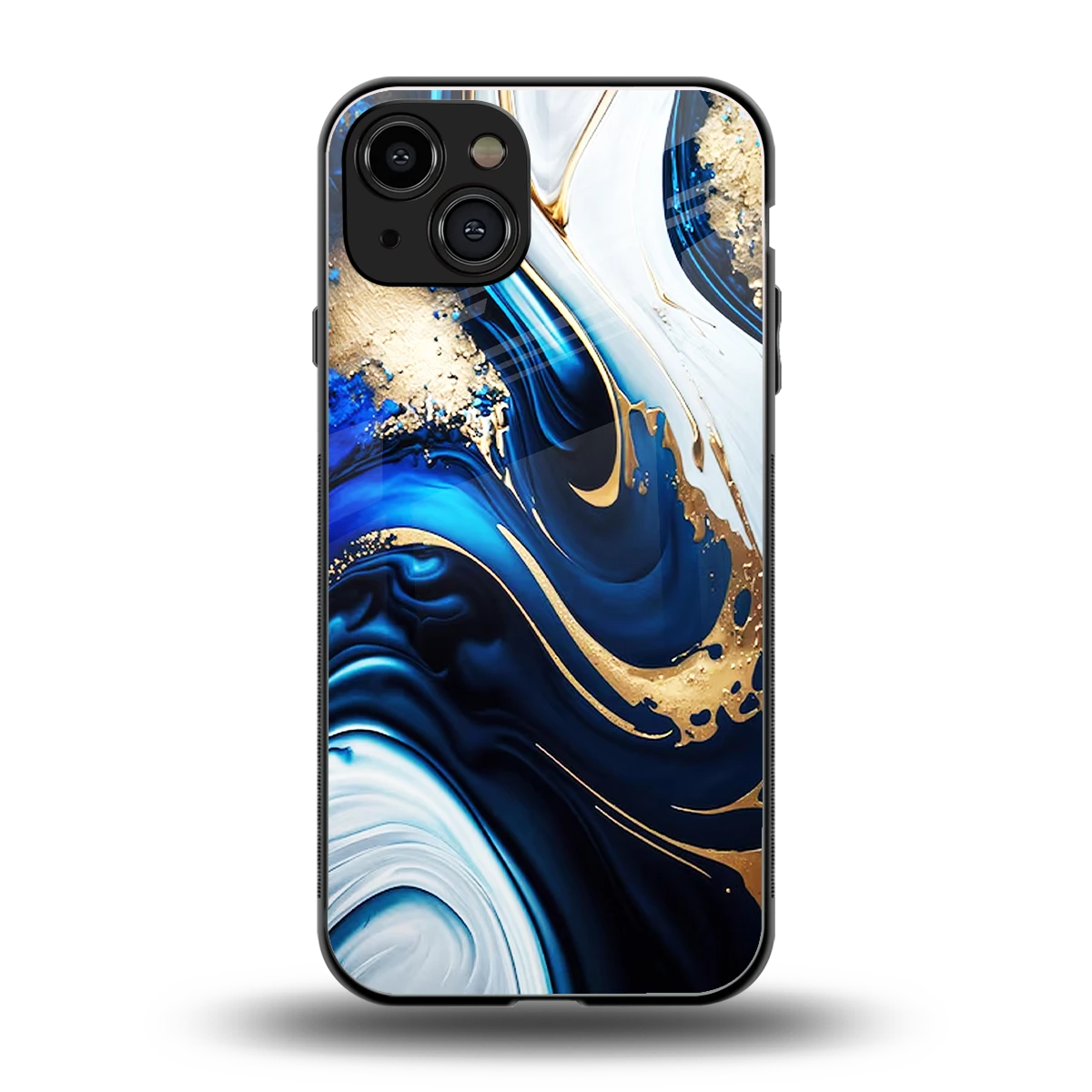 Arctic Flow back phone cover | glass case for iphone 15