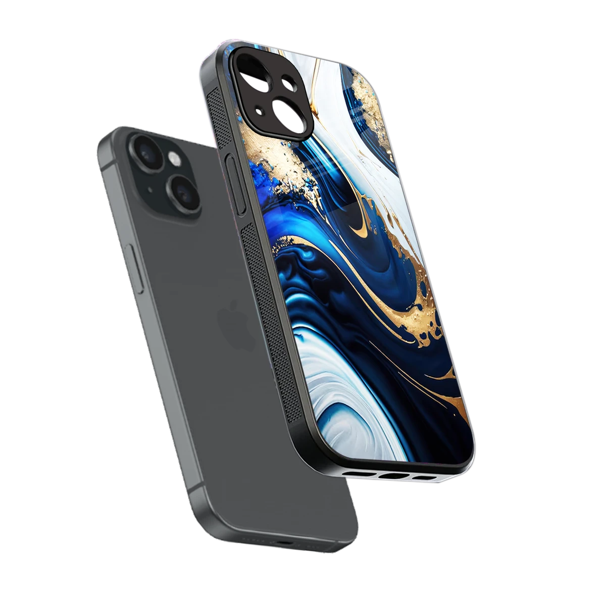 Arctic Flow sleek iphone 15 cover with tempered glass back and TPU edges