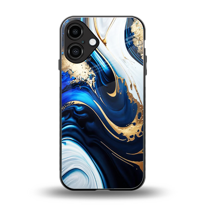 Arctic Flow back phone cover | glass case for iphone 16 plus