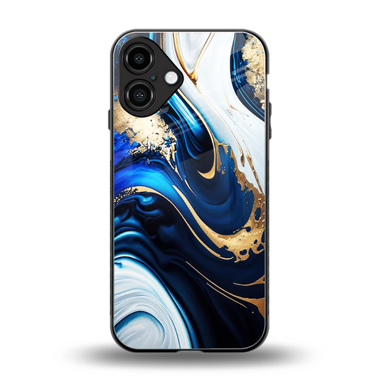 Arctic Flow back phone cover | glass case for iphone 16 plus