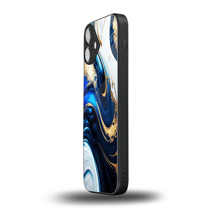 Arctic Flow iphone 16 plus mobile cover | shockproof glass phone case