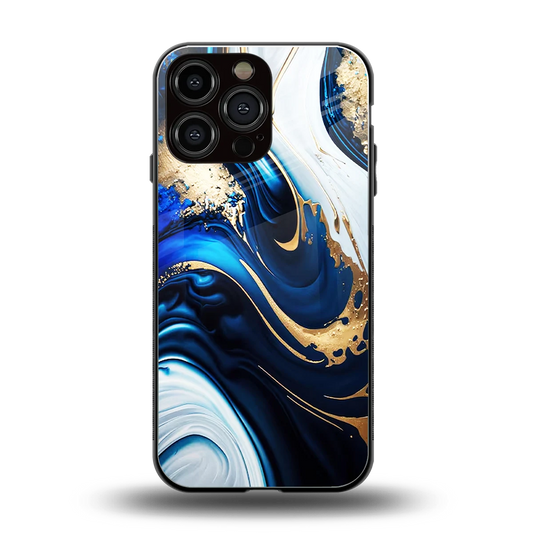 Arctic Flow back phone cover | glass case for iphone 16 pro max