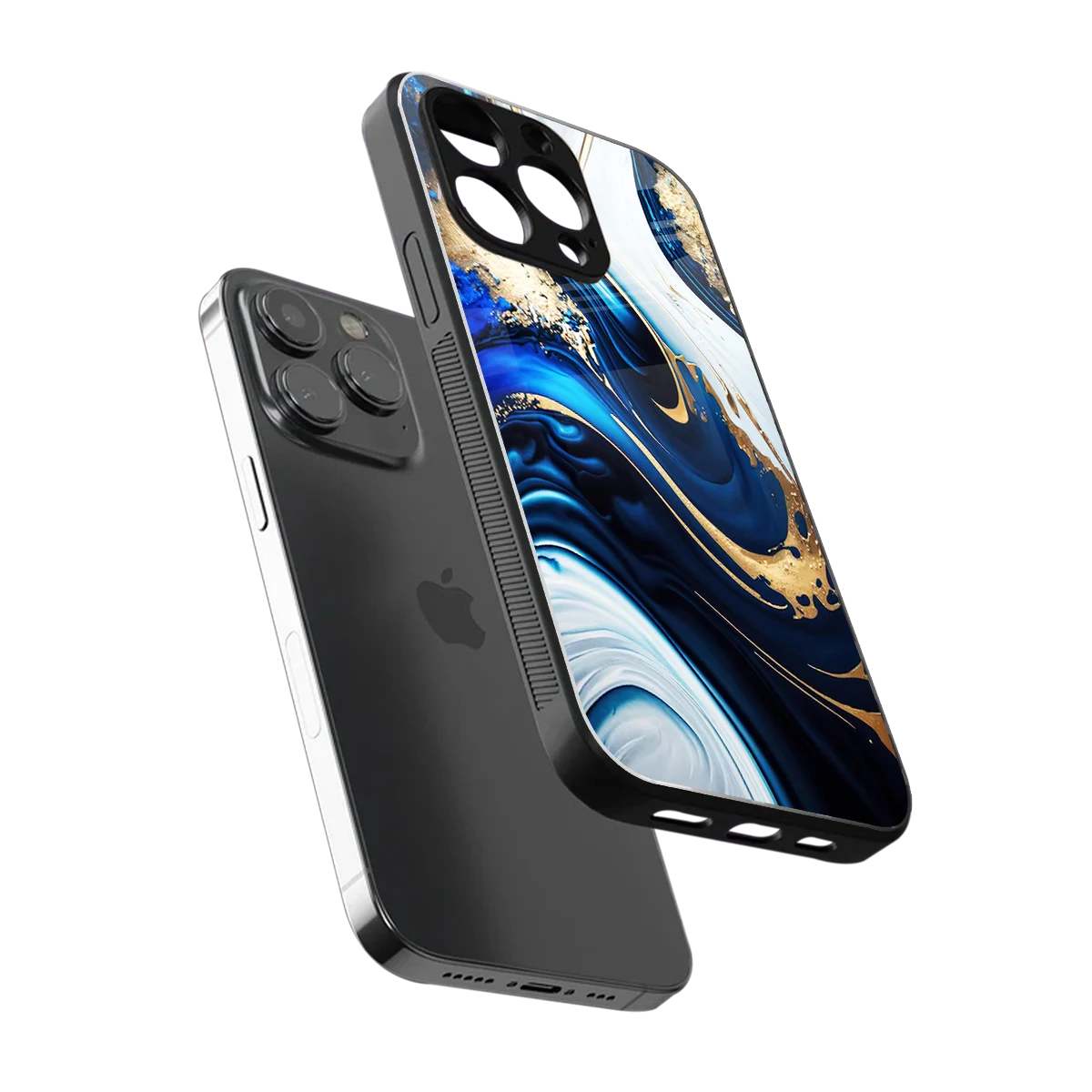 Arctic Flow sleek iphone 16 pro max cover with tempered glass back and TPU edges