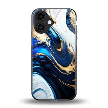 Arctic Flow back phone cover | glass case for iphone 16