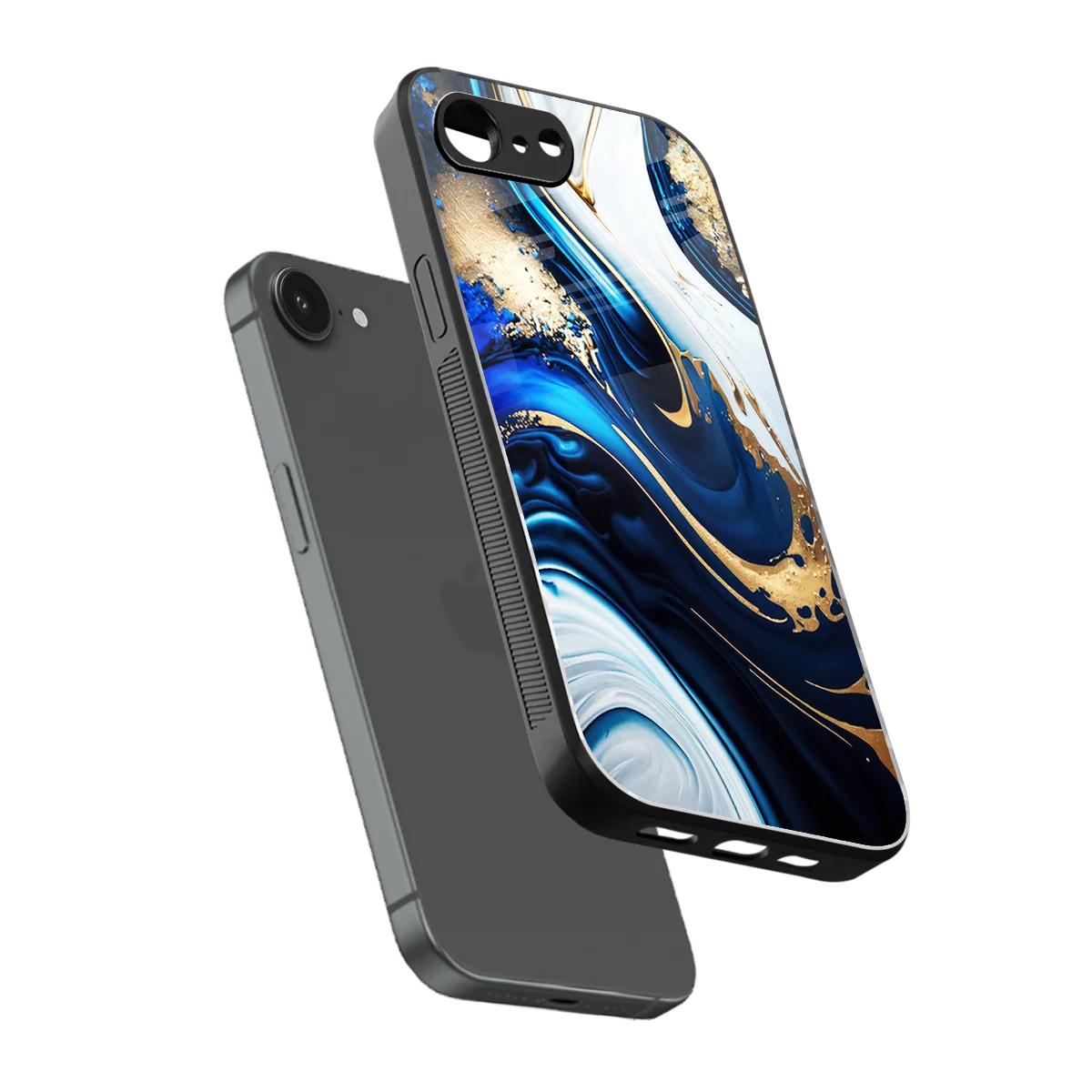 Arctic Flow sleek iphone 16e cover with tempered glass back and TPU edges