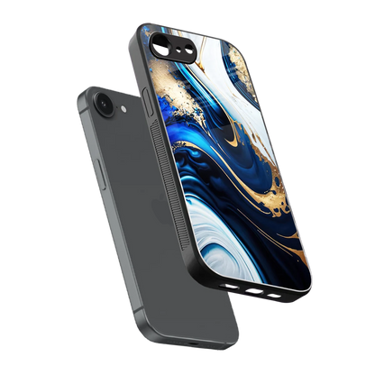Arctic Flow sleek iphone 16e cover with tempered glass back and TPU edges