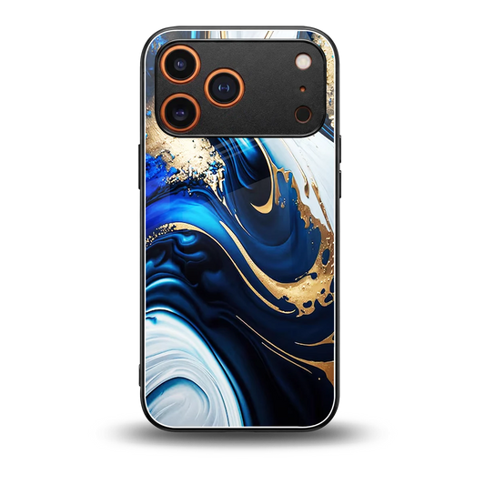 Arctic Flow back phone cover | glass case for iphone 17 pro max