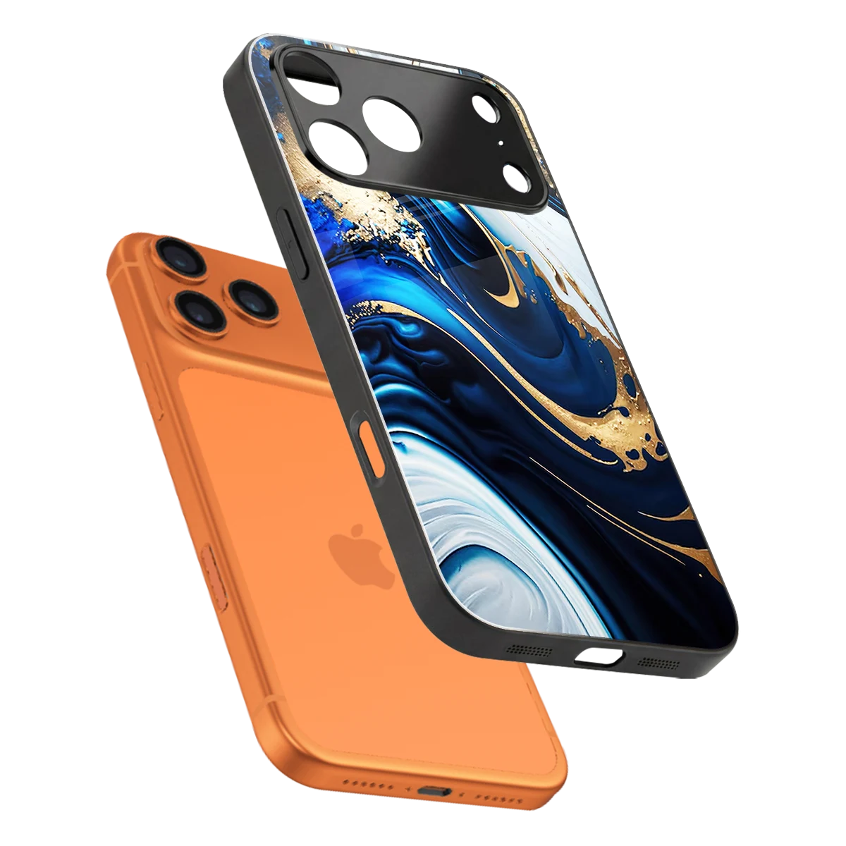 Arctic Flow sleek iphone 17 pro cover with tempered glass back and TPU edges
