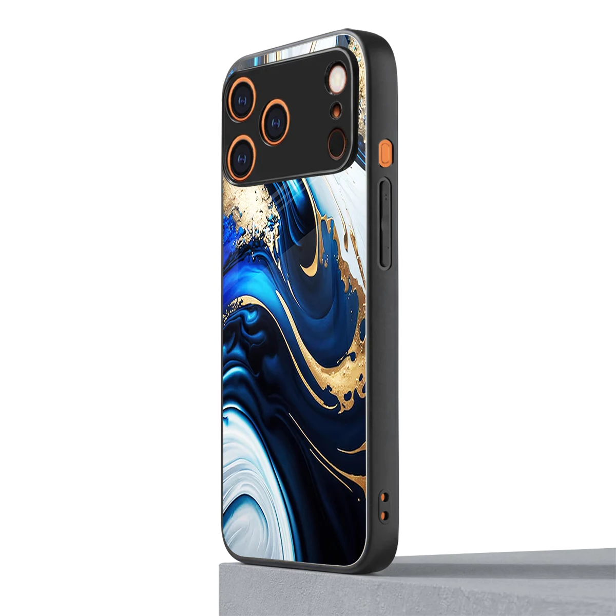 Arctic Flow iphone 17 pro mobile cover | shockproof glass phone case