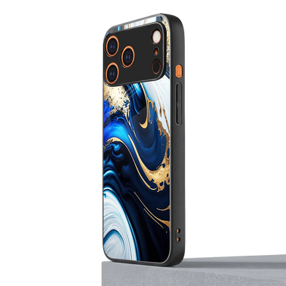 Arctic Flow iphone 17 pro mobile cover | shockproof glass phone case