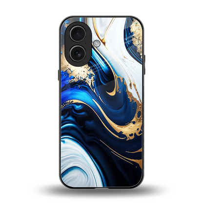 Arctic Flow back phone cover | glass case for iphone 17