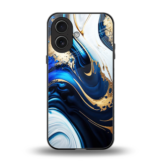 Arctic Flow back phone cover | glass case for iphone 17