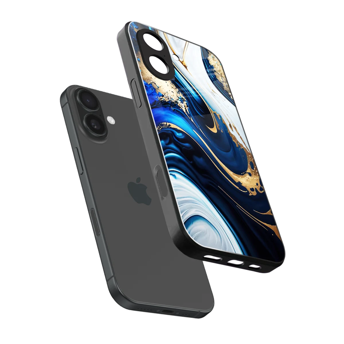 Arctic Flow sleek iphone 17 cover with tempered glass back and TPU edges