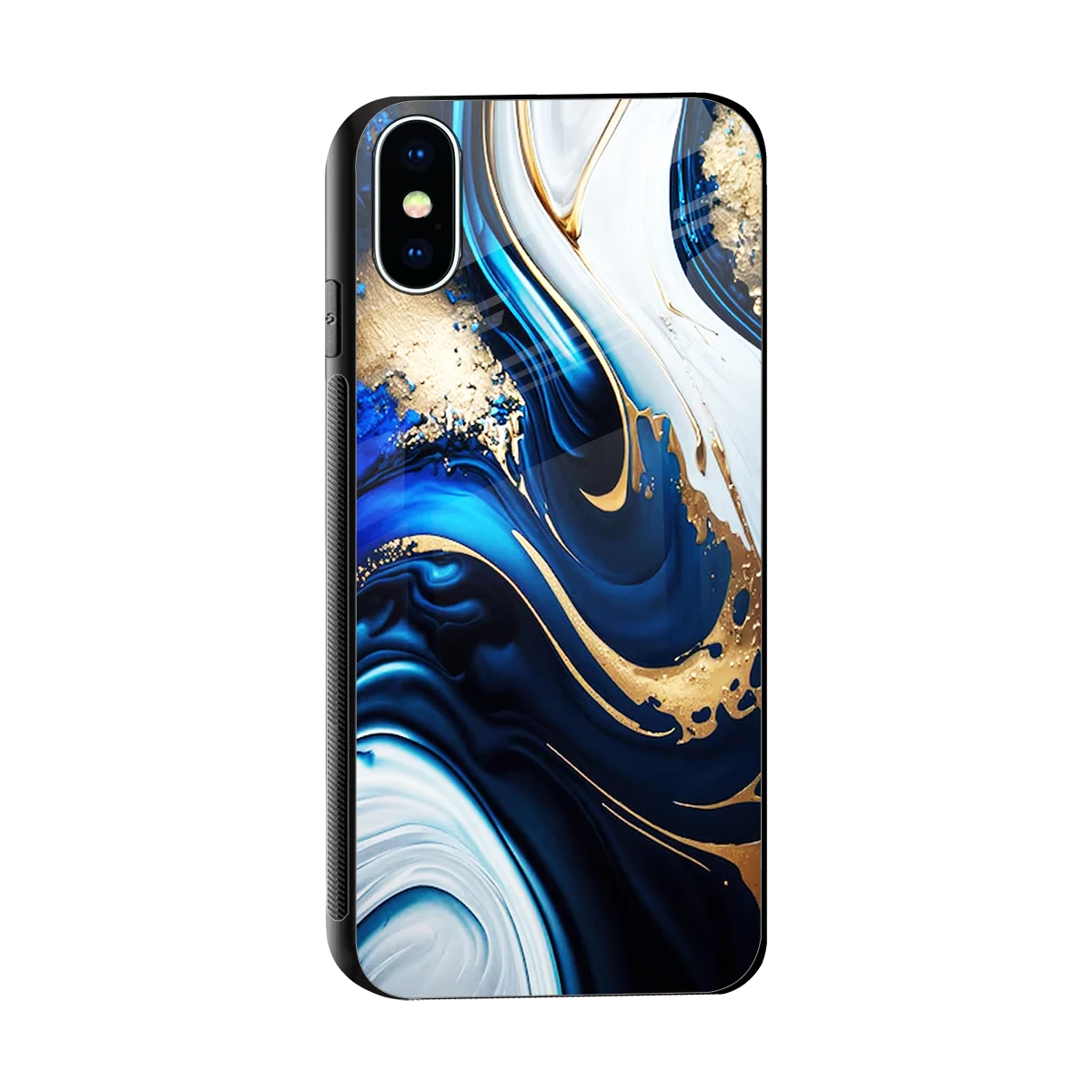 Arctic Flow sleek iphone x cover with tempered glass back and TPU edges