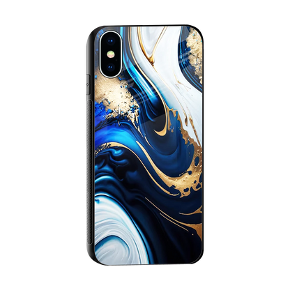 Arctic Flow sleek iphone x cover with tempered glass back and TPU edges