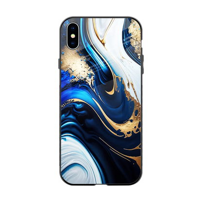 Arctic Flow back phone cover | glass case for iphone xs max