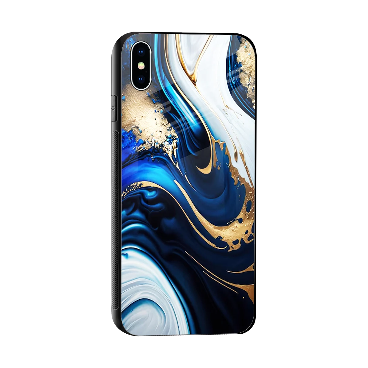 Arctic Flow sleek iphone xs max cover with tempered glass back and TPU edges