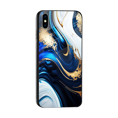 Arctic Flow sleek iphone xs max cover with tempered glass back and TPU edges