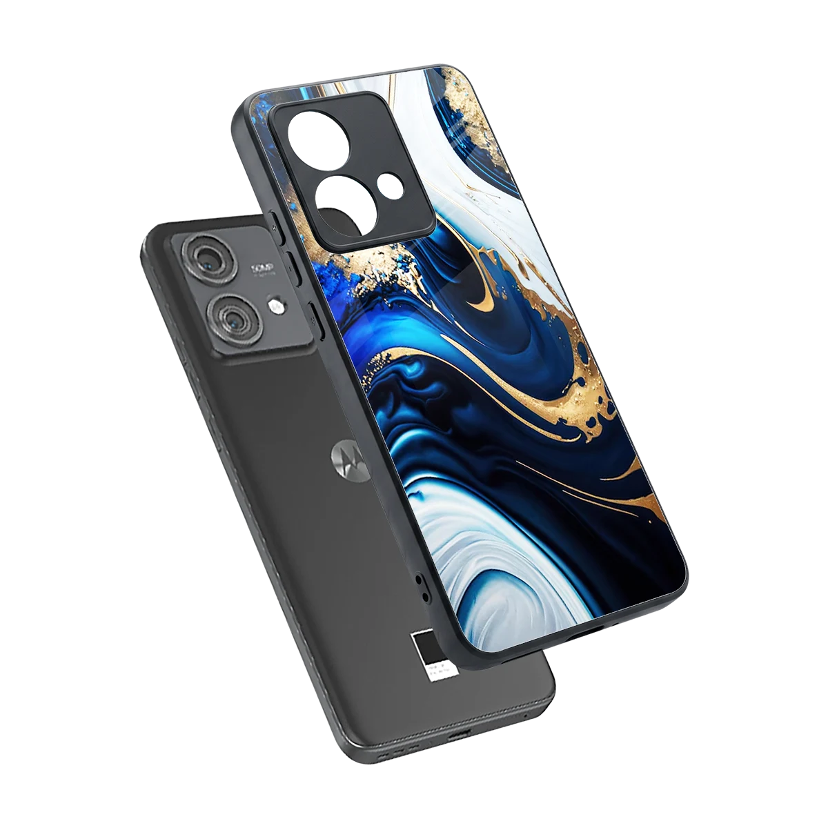 Arctic Flow sleek motorola edge 40 neo 5g cover with tempered glass back and TPU edges