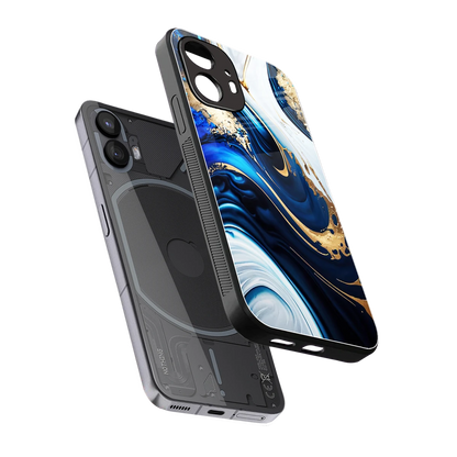 Arctic Flow sleek nothing phone 2 cover with tempered glass back and TPU edges