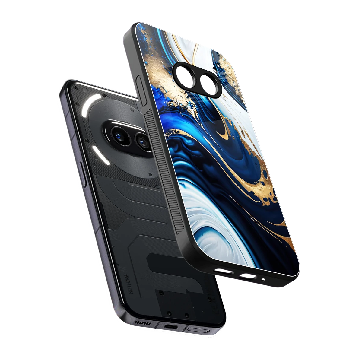 Arctic Flow sleek nothing phone 2a plus cover with tempered glass back and TPU edges