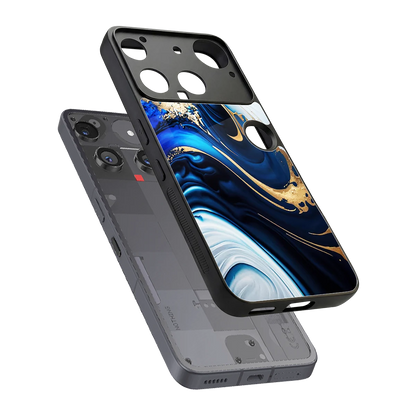 Arctic Flow sleek nothing phone 3 cover with tempered glass back and TPU edges