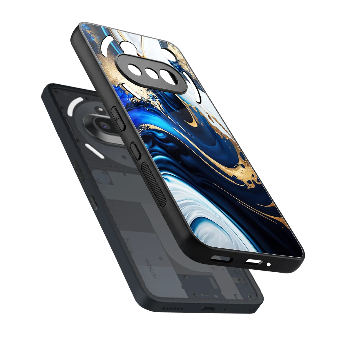 Arctic Flow sleek nothing phone 3a cover with tempered glass back and TPU edges