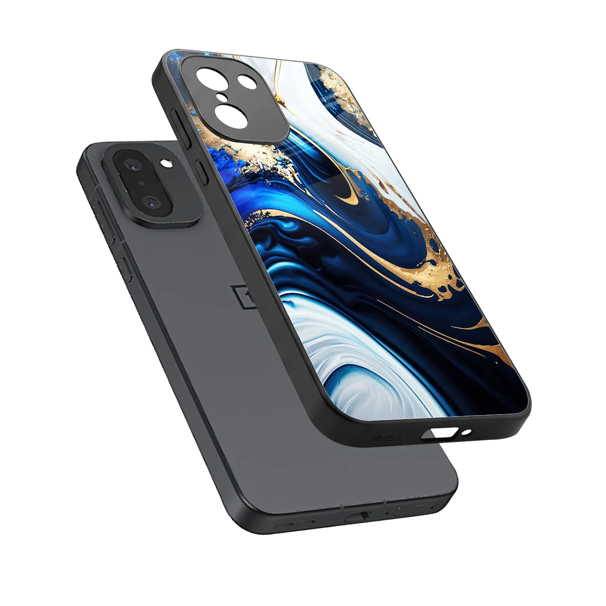 Arctic Flow sleek oneplus 15r cover with tempered glass back and TPU edges