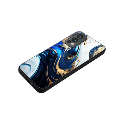 Arctic Flow stylish phone case for oneplus nord 2 | glossy glass and slim fit