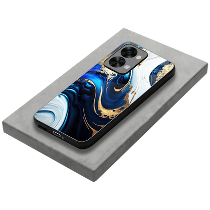 Arctic Flow stylish phone case for oneplus nord 2t | glossy glass and slim fit