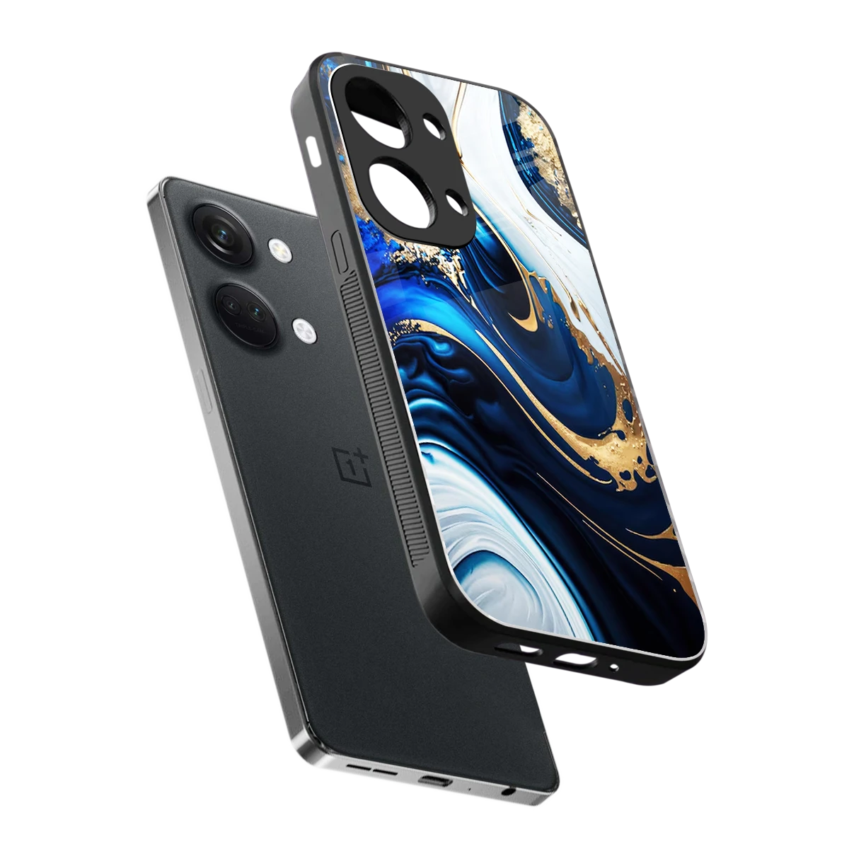 Arctic Flow sleek oneplus nord 3 cover with tempered glass back and TPU edges