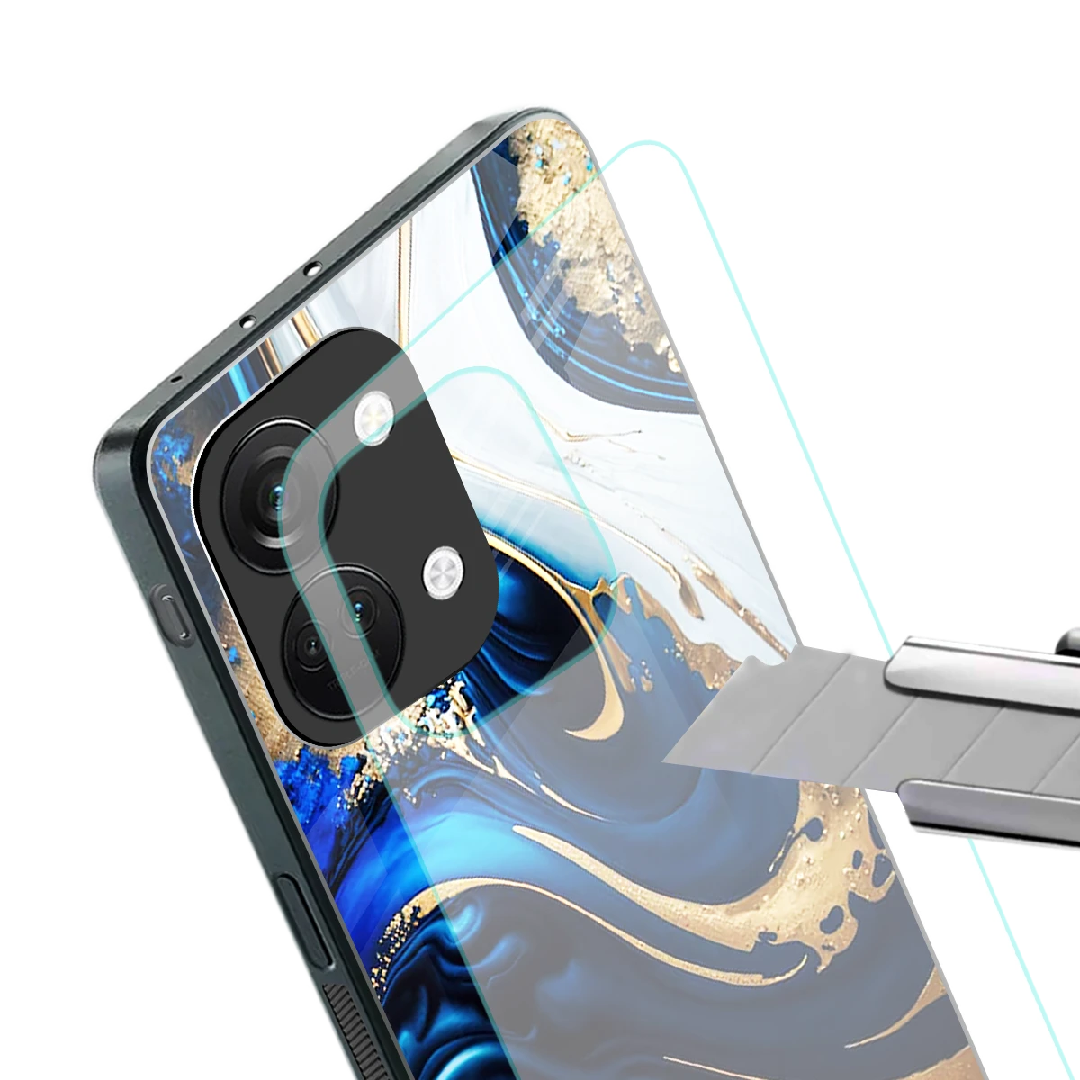 Arctic Flow stylish phone case for oneplus nord 3 | glossy glass and slim fit