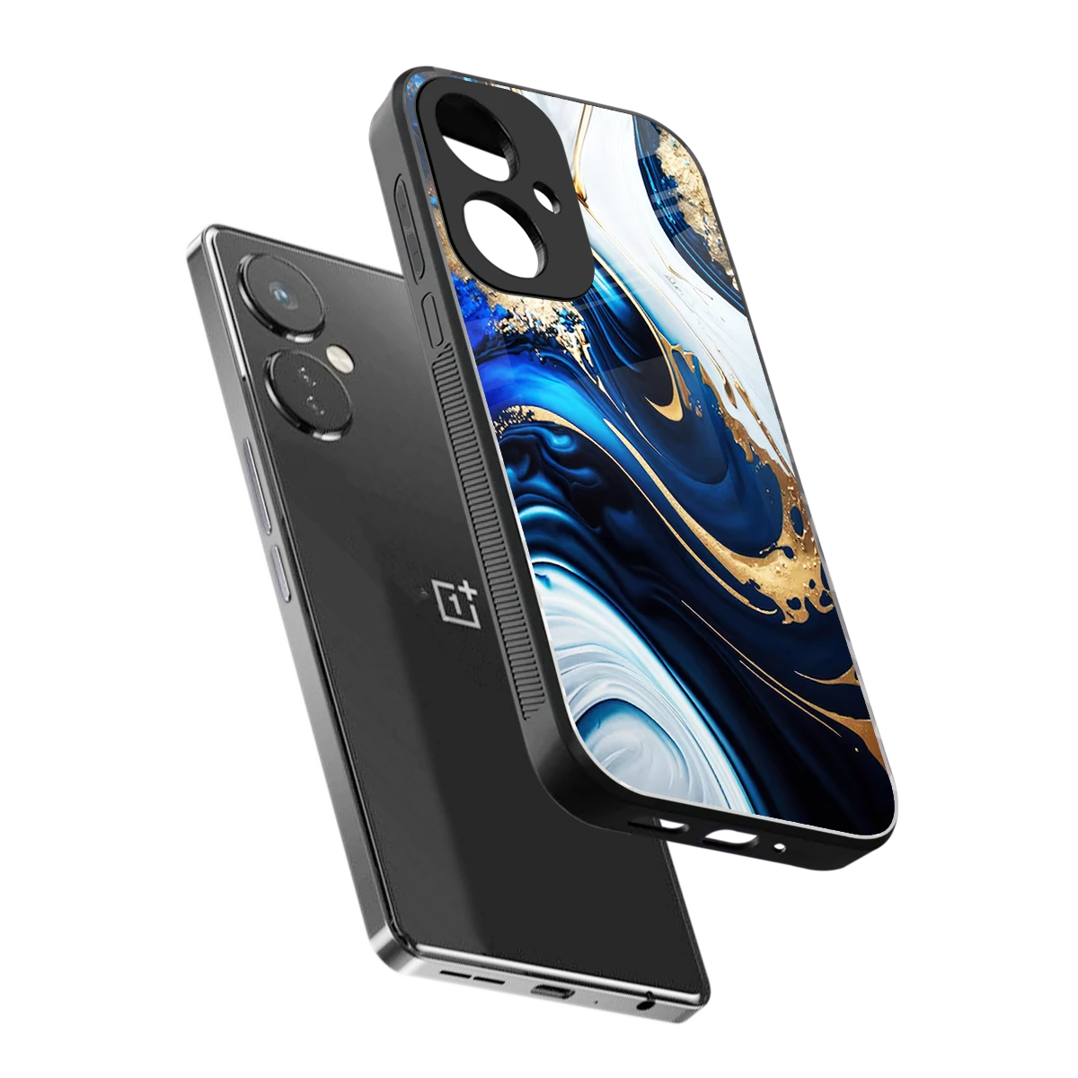 Arctic Flow sleek oneplus nord ce 3 cover with tempered glass back and TPU edges