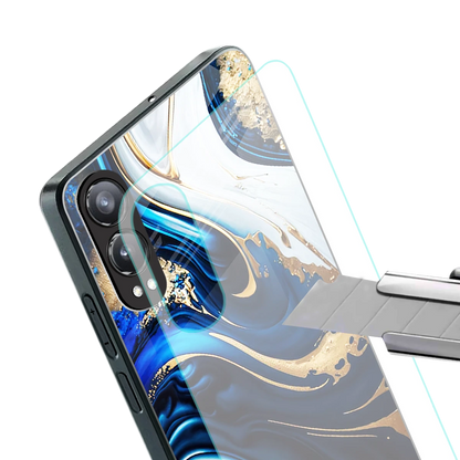 Arctic Flow stylish phone case for oneplus nord ce 4 lite | glossy glass and slim fit