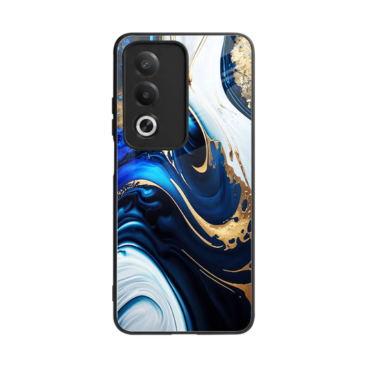 Arctic Flow back phone cover | glass case for oppo a3 pro