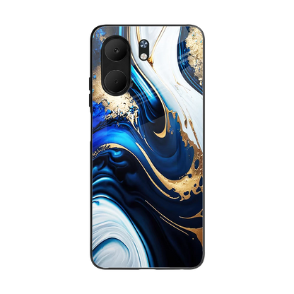Arctic Flow back phone cover | glass case for oppo a5x 5g