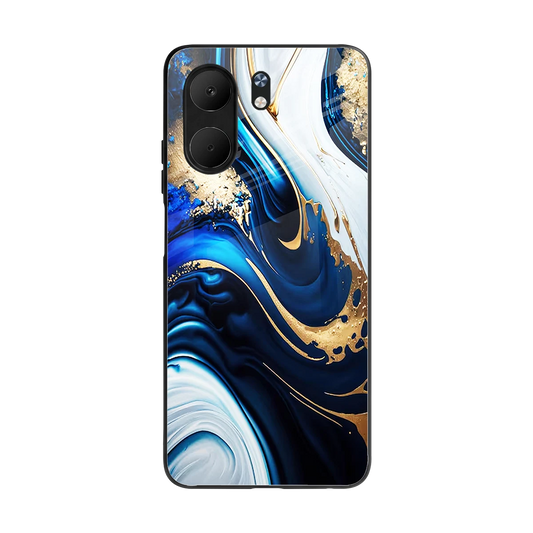 Arctic Flow back phone cover | glass case for oppo a5x 5g