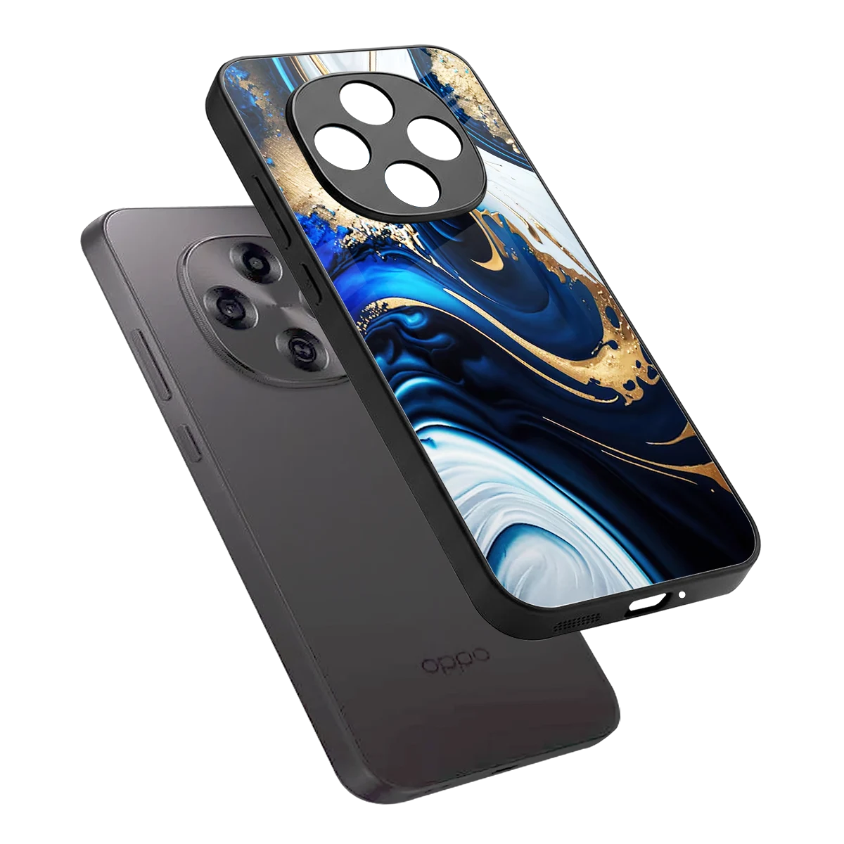 Arctic Flow sleek oppo f31 pro 5g cover with tempered glass back and TPU edges