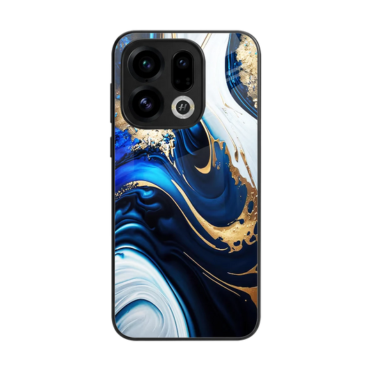 Arctic Flow back phone cover | glass case for oppo find x9