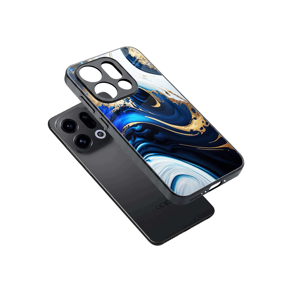 Arctic Flow sleek oppo find x9 cover with tempered glass back and TPU edges