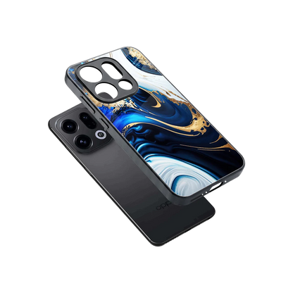 Arctic Flow sleek oppo find x9 cover with tempered glass back and TPU edges