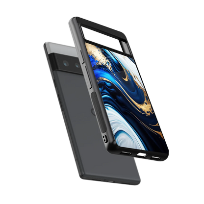 Arctic Flow sleek google pixel 6 pro cover with tempered glass back and TPU edges