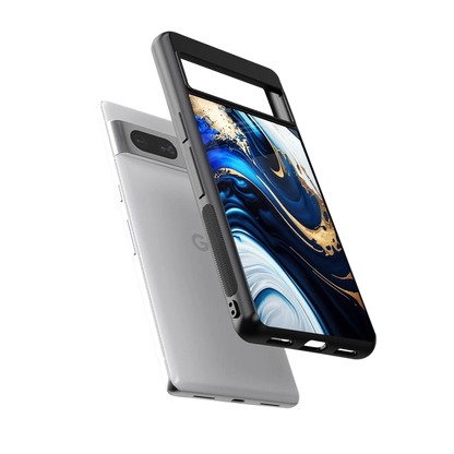 Arctic Flow sleek google pixel 7a cover with tempered glass back and TPU edges