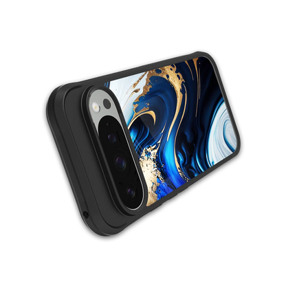 Arctic Flow stylish phone case for google pixel 9 pro xl | glossy glass and slim fit