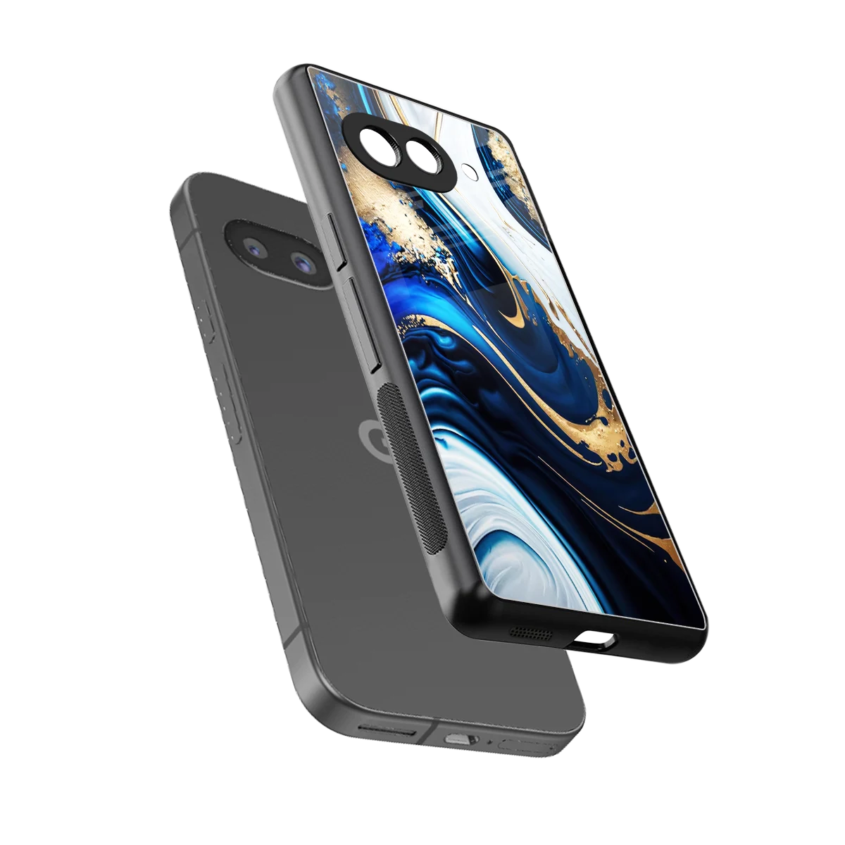 Arctic Flow sleek google pixel 10a cover with tempered glass back and TPU edges