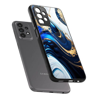 Arctic Flow sleek samsung galaxy a23 cover with tempered glass back and TPU edges